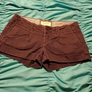 Y2K Abercrombie & Fitch slate colored shorts